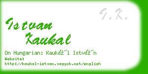 istvan kaukal business card